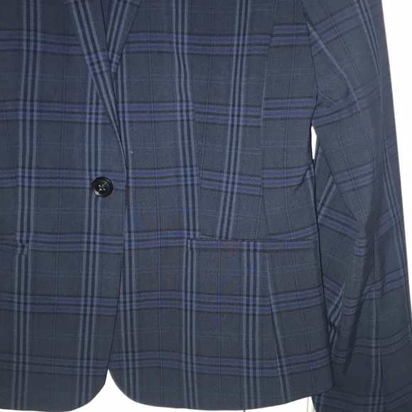 Blue Plaid Blazer - Picture 3 of 3
